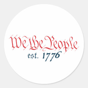 Wij de mensen het beste. 1776 ronde sticker