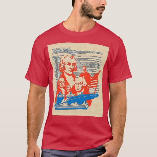 Wij, de mensen... Historische Amerikaanse cijfers T-shirt (Voorkant)