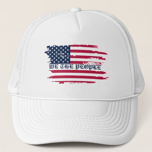 Wij de mensen honkbalhoed - Patriottische Trucker  Trucker Pet (Voorkant)