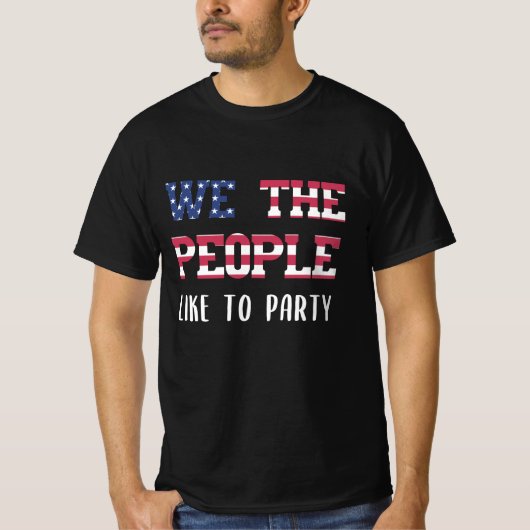 Wij, de mensen houden van feest op 4 juli t-shirt (Voorkant)