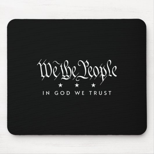 Wij, de mensen in God, wij vertrouwen ons op Ameri Muismat (Voorkant)