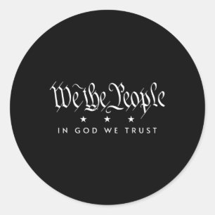 Wij, de mensen in God, wij vertrouwen ons op Ameri Ronde Sticker