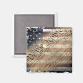 WIJ DE MENSEN  INDUSTRIAL USA VLAGGENMAGNEET MAGNEET (Voorkant / Achterkant)