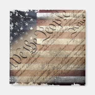 WIJ DE MENSEN  INDUSTRIAL USA VLAGGENMAGNEET MAGNEET