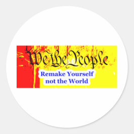 Wij, de mensen, maken zelf het museum Zazzle Gi Ronde Sticker