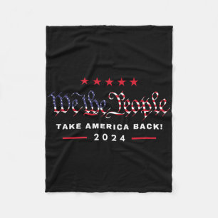 Wij de mensen nemen Amerika CK 4 juli Trump Me Fleece Deken