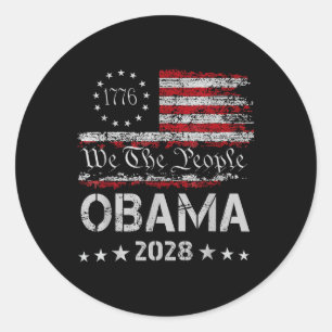 Wij de mensen Obama President 2028 Amerikaanse vl Ronde Sticker