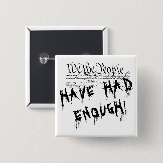 Wij de mensen!!! Politieke protestButton Vierkante Button 5,1 Cm (Voorkant /achterkant)