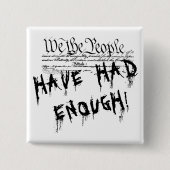 Wij de mensen!!! Politieke protestButton Vierkante Button 5,1 Cm (Voorkant)