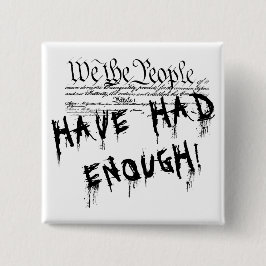 Wij de mensen!!! Politieke protestButton Vierkante Button 5,1 Cm