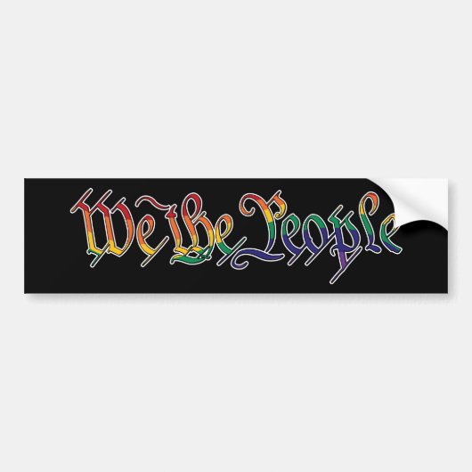 Wij de mensen — "regenboog" bumpersticker (Voorkant)
