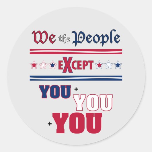 Wij, de mensen ronde sticker (Voorkant)