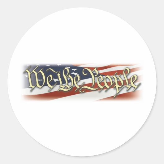 Wij, de mensen ronde sticker (Voorkant)