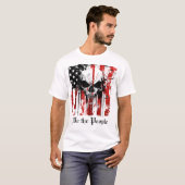 Wij, de mensen schedel Amerikaanse vlag T-shirt (Voorkant volledig)