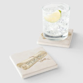 Wij, de mensen scrollen stenen onderzetter (Zijkant)