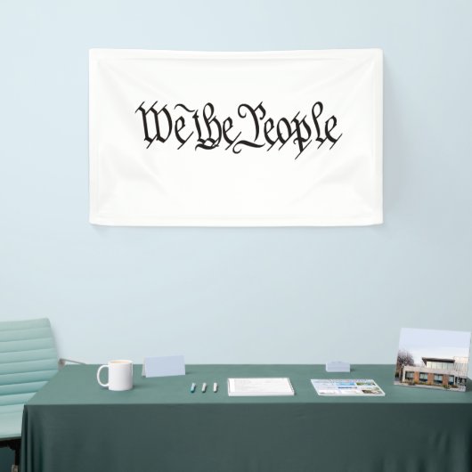 Wij, de mensen spandoek (Beurs)