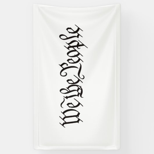 Wij, de mensen spandoek (Verticaal)