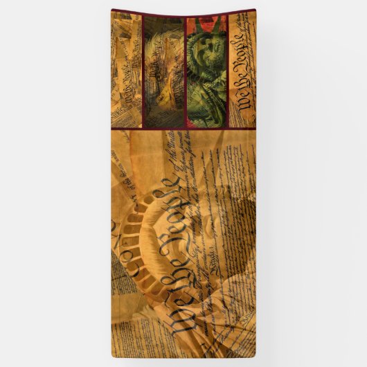 Wij, de mensen spandoek (Verticaal)