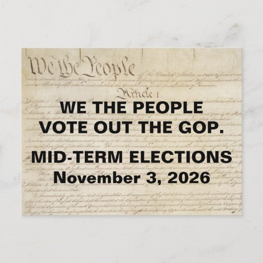 Wij, de mensen, stemmen uit de verkiezingen voor d briefkaart (Voorkant)