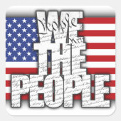 WIJ DE MENSEN VIERKANTE STICKER (Voorkant)