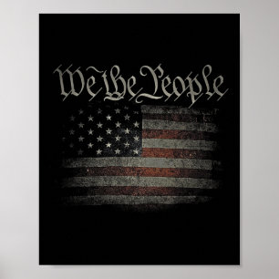 Wij, de mensen Vlag VS 4 juli, zijn verontwaardigd Poster