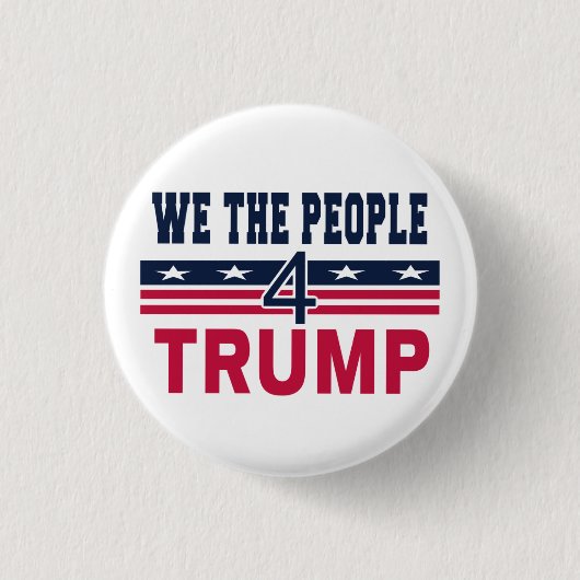 Wij de mensen voor Trump Ronde Button 3,2 Cm (Voorkant)