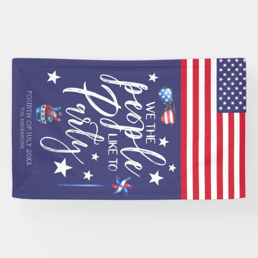 Wij, de mensen willen graag een partij | Vierde ju Spandoek (Horizontaal)