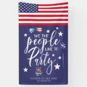 Wij, de mensen willen graag een partij | Vierde ju Spandoek (Verticaal)