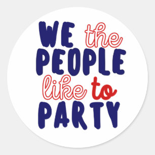 WIJ DE MENSEN WILLEN PARTIJ. RONDE STICKER