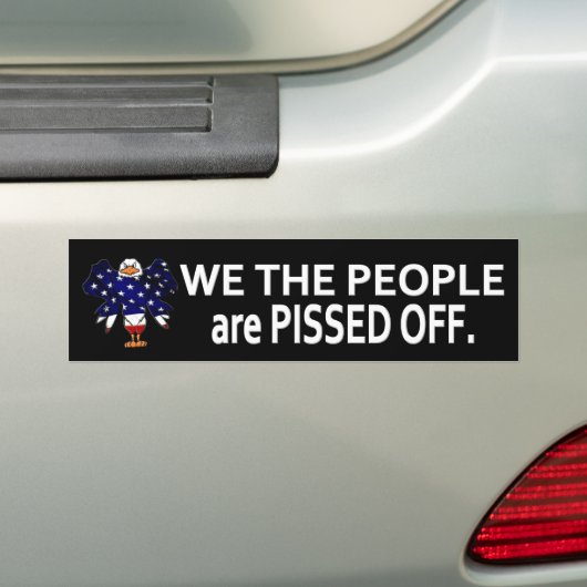 WIJ DE MENSEN ZIJN AFGESCHIKT BUMPERSTICKER (Op auto)