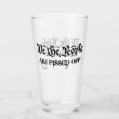 Wij, de mensen, zijn boos op anti-Biden bier Glas (Achterkant)