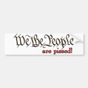 Wij, de mensen... zijn kwaad! bumpersticker