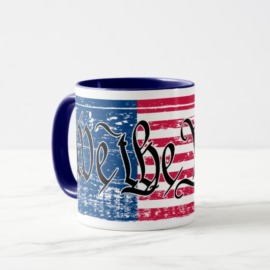 Wij de People American Flag Mok (Voorkant links)