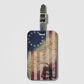 Wij de People Betsy Ross Amerikaanse vlag en slang Bagagelabel (Voorkant (verticaal))