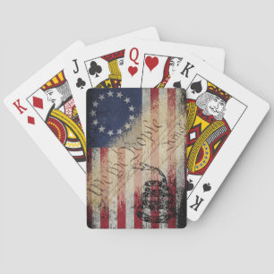 Wij de People Betsy Ross Amerikaanse vlag en slang Pokerkaarten