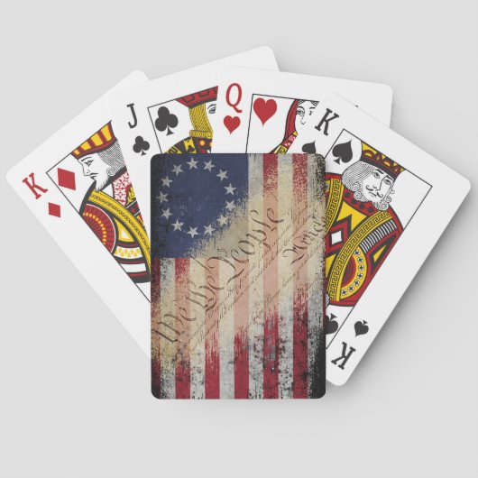 Wij de People Betsy Ross  Amerikaanse vlag Pokerkaarten (Achterkant)