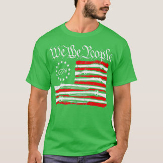 Wij De People Pistool Rights American Flag (2) T-shirt
