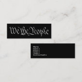 Wij de People White Profile Card Mini Visitekaartje (Voorkant / Achterkant)