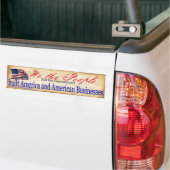 Wij, de regering van het volk, bouwen Amerika Bumpersticker (Op Truck)