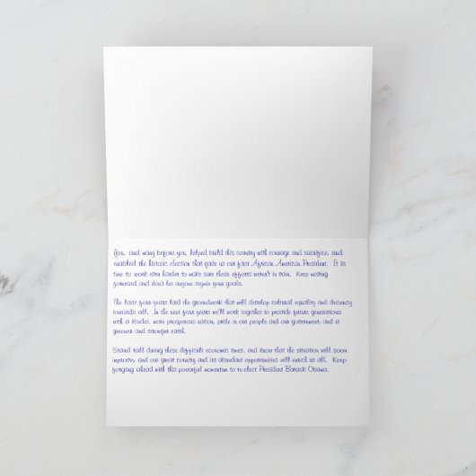 Wij de Stem van Barack Obama van het Hart op Kaart (Binnen)