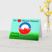 Wij de Stem van Barack Obama van het Hart op Kaart (Gele Bloem)