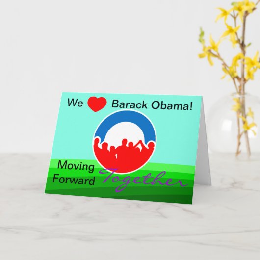 Wij de Stem van Barack Obama van het Hart op Kaart (Gele Bloem)