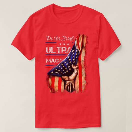Wij, de ultra Maga Amerikaanse vlag T-shirt (Design voorkant)