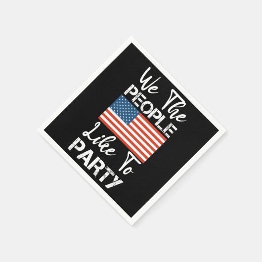 Wij, de volkeren, willen op 4 juli een patriottisc servet (Hoek)