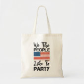 Wij, de volkeren, willen op 4 juli een patriottisc tote bag (Voorkant)