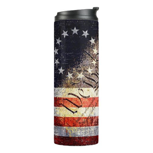 WIJ DE VOLKSBEVOLLE  BACTUS Ross-Amerikaanse vlag Thermosbeker (Gedraaid links)