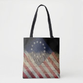WIJ DE VOLKSBEVOLLE  BACTUS Ross-Amerikaanse vlag Tote Bag (Voorkant)