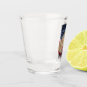 WIJ DE VOLKSGEBONDEN  Amerikaanse vlag  Shot Glas (Links)