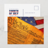 Wij, de volksgrondwet, vlag op de vierde plaats va uitnodiging briefkaart (Voorkant / Achterkant)