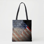 WIJ DE VOLKSModern en Betsy Ross-Amerikaanse vlag Tote Bag (Voorkant)